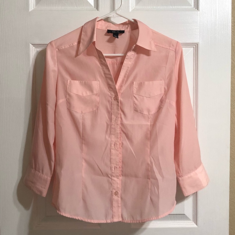 BCX Pink Button-up Shirt - Size S